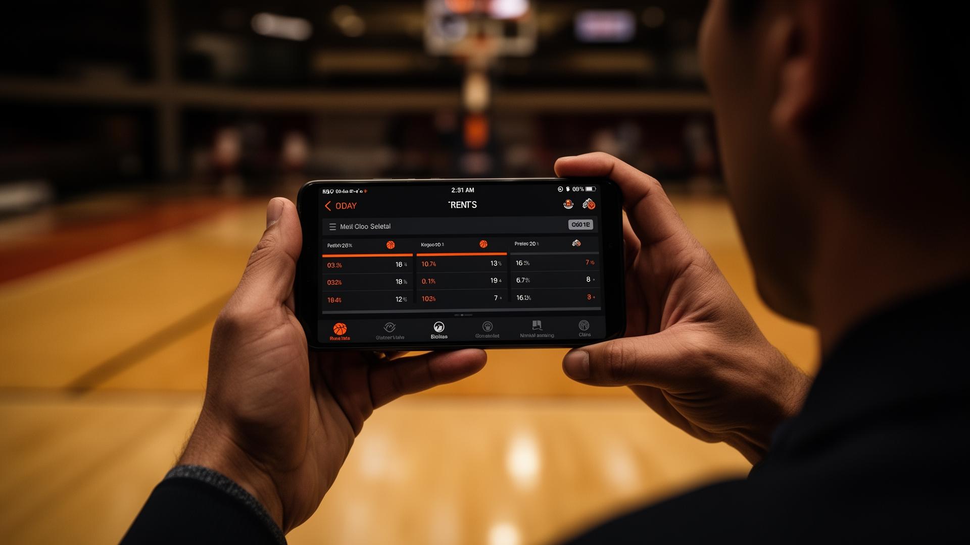 Coach using Bench Boss on the bench during a game